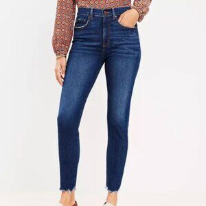 Loft Jeans - Dark Wash, Frayed Hem